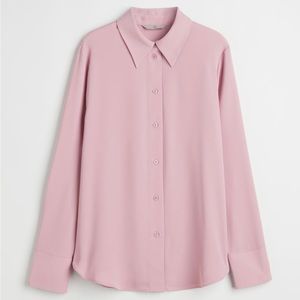 Pink Pointed Button Down Collar Shirt